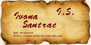 Ivona Santrač vizit kartica